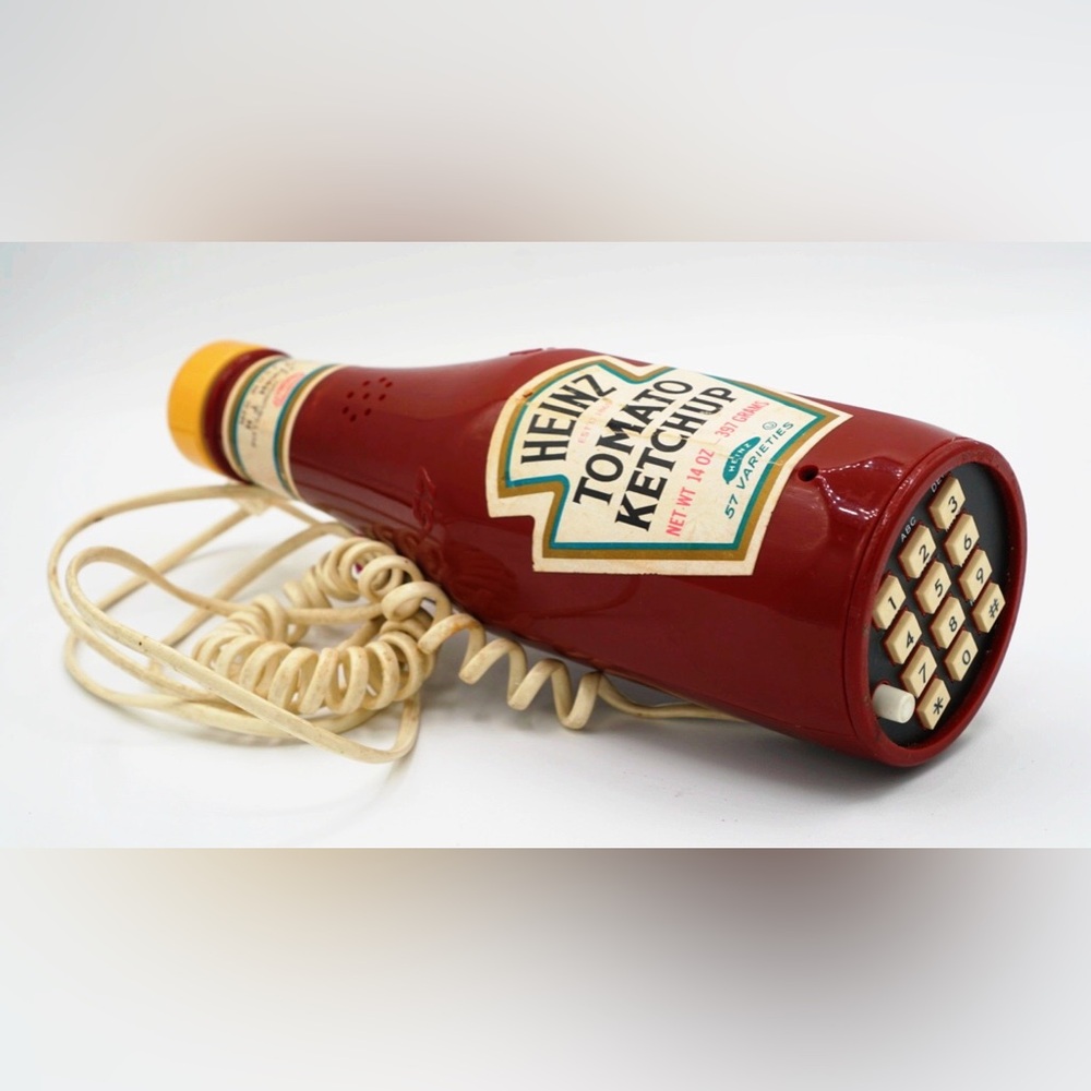📞🍔Vtg 1980 Heinz Tomato Ketchup Phone. 🔥